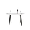 Round Dining Table, Position For 6 People - White / Black - Image 5