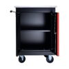 Double Door Clapboardl Multi Function Tool Cart - Black / Red - Image 14
