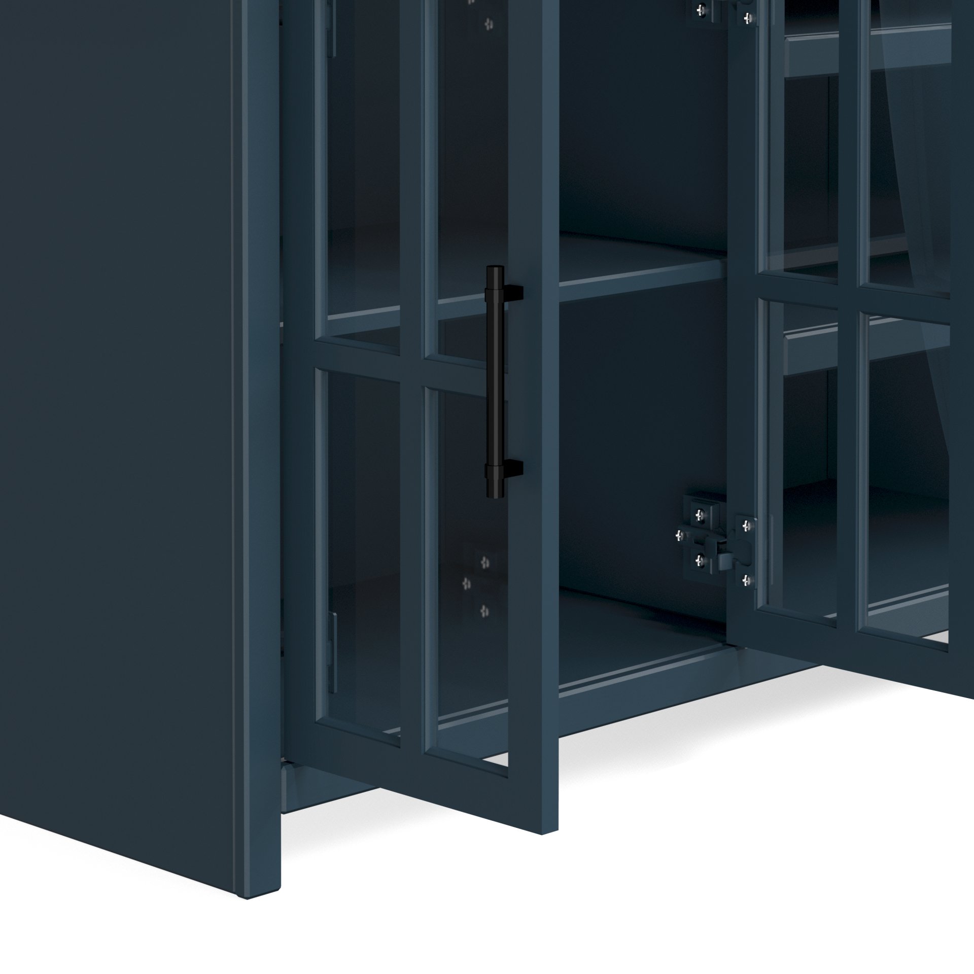 Nantucket - TV Stand Console For TVs Up To 100" - Blue Denim, Whiskey - Image 11