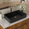 Rectangular Vessel Bathroom Sink - Black - Image 2
