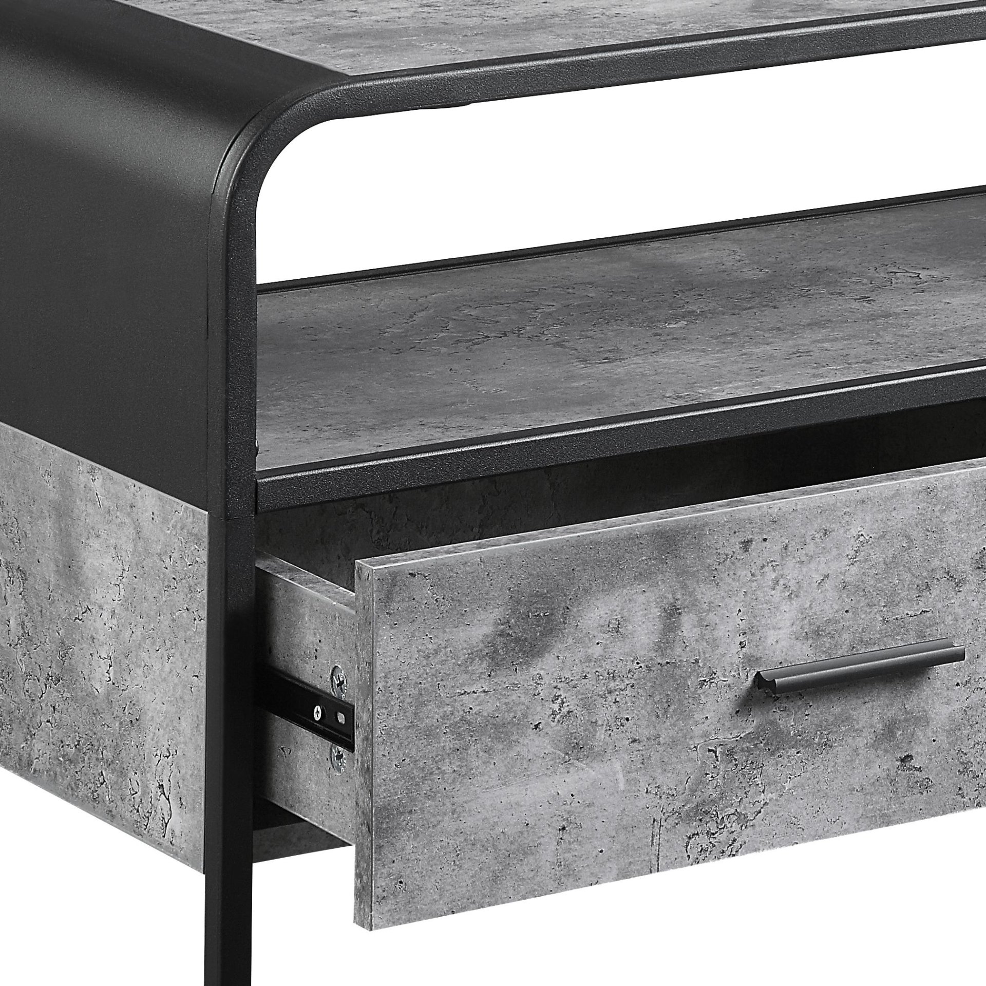 Raziela - TV Stand - Concrete Gray / Black - Image 6