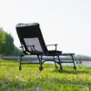 Camping Lounge Chair With Detachable Footrest, Portable Folding Reclining Camping Chair With Adjustable Backrest For Indoor And Outdoor Camping Beach Hiking Fishing - Green / Black - Image 5