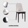 Modern Style Dining Chair (Set of 4), High Quality With Thick Cushions Metal Legs - White - Image 16