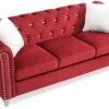 Raisa - Sofa - Burgundy - Image 6