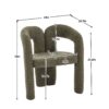 Contemporary Designed Velvet Upholstered Accent / Dining Chair - Olive - Image 3