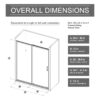Sliding Shower Door With And Handle - Chrome - Image 3