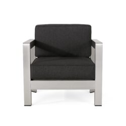 Aviara - Luxurious Outdoor Club Chair Low Profile Deep Seating - Silver