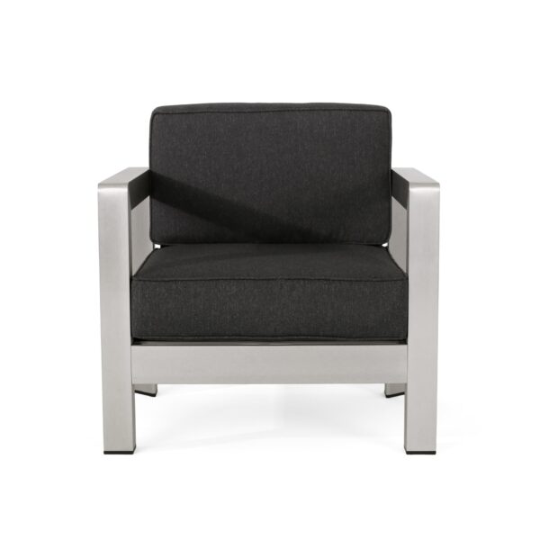 Aviara - Luxurious Outdoor Club Chair Low Profile Deep Seating - Silver