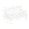 Contemporary Cushioned Eucalyptus Wood Patio Loveseat - Brown - Image 6