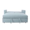Loveseat Sleeper Pull Out Couch 3 In 1 Sofa Bed Adjustable Backrest - Light Blue - Image 10