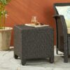 Puerta - Modern Accent Table With Durable Wicker - Dark Brown - Image 6