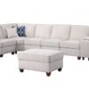 Ted - Sectional Sofa With Ottoman - Beige - Image 3