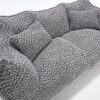 Comfortable Dual Beanbag Chair With High Resilience Foam Core For 2 People - Gray - Image 25