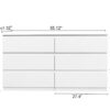 6 Drawer Double Dresser For Bedroom Living Room Hallway - White - Image 4