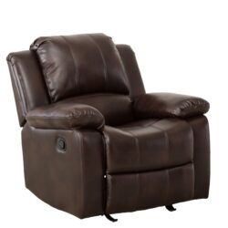 Charlotte - Glider Recliner With Classic Style And Plush Comfort - Brown