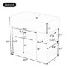 Modern Wall Mounted Bathroom Vanity With Sink, Soft Close Drawer, Adjustable Shelf, Toilet Paper Holder - Black - Image 3