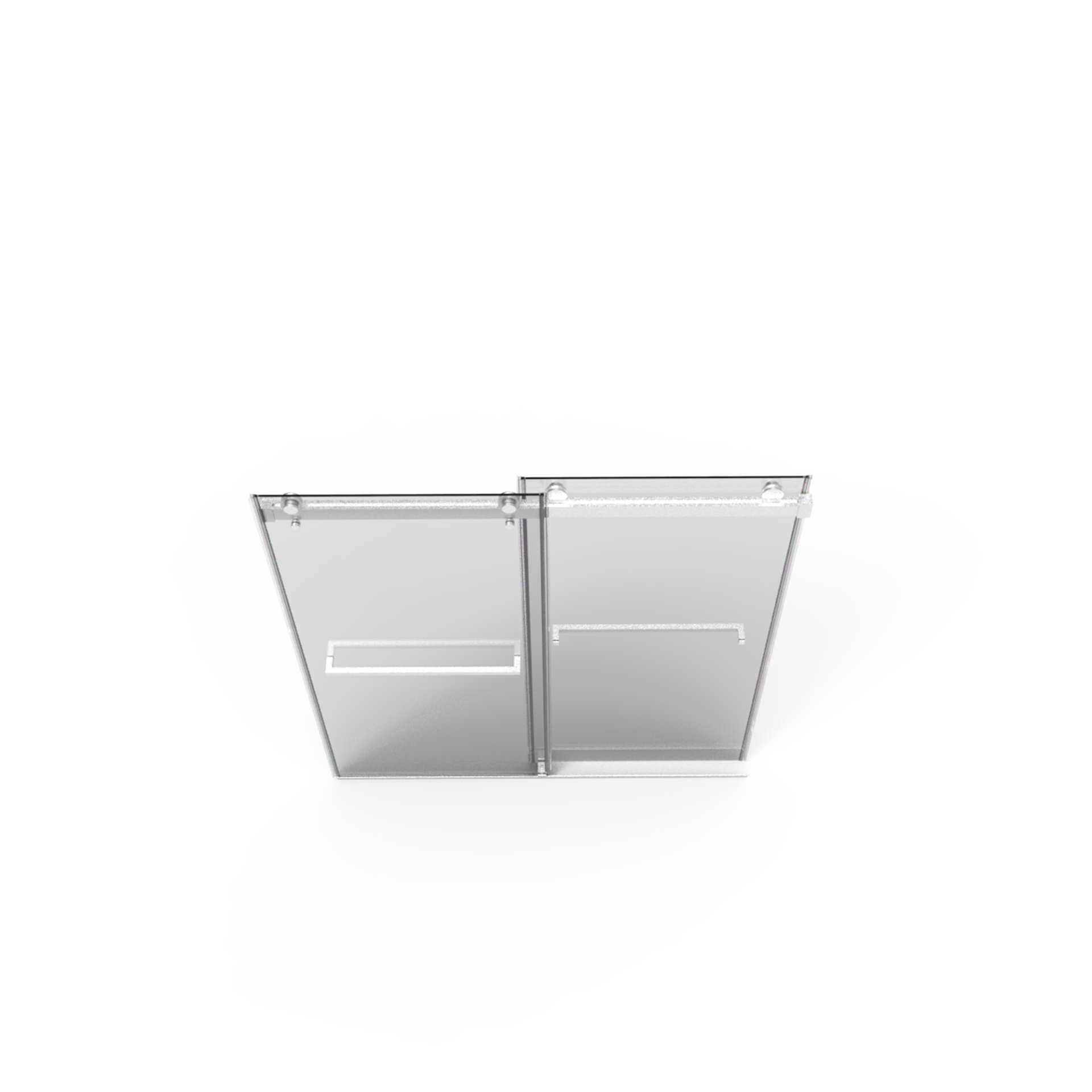 Frameless Shower Door, Double Sliding Shower Door, Clear Tempered Glass Shower Enclosure With Square Rail, Double Side Easy Clean Coat, Finished With Buffer - Brushed Nickel - Image 15