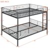 Full Over Full Metal Bunk Bed - Black - Image 9