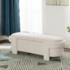 Versatile Storage Ottoman Bench, Spacious & Durable - Beige - Image 2