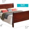 Full Bed For Comfort Charming Traditional - Cherry - Image 2