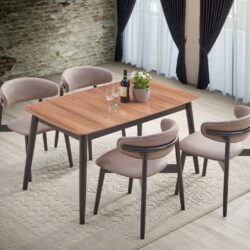Lanae - 5 Piece Dining Room Set - Natural / Black