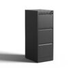 Steelcraft 3 Drawer Metal Vertical File Cabinet With Lock, Steel - Brushed Nickel - Image 4