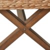 The Bench With Water Hyacinth Seat And Mahogany Base - Brown - Image 6
