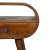 Circular Open Bedside Table - Chestnut - Image 6