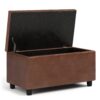 Cosmopolitan - Storage Ottoman - Distressed Saddle Brown - Image 2