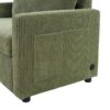 Twin Size Sofa Bed Sleeper Sofa Loveseat With Foldable Mattress, Side Table, USB Ports - Green - Image 24