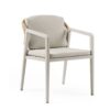 Outdoor Dining Chair (Set of 2) Wicker Rattan Woven Patio Chairs, Waterproof Seating - Gray - Image 7