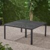 Modern Outdoor Dining Table With Woven Accents - Antique Matte Black - Image 4