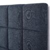 King Size Squares Upholstered Platform Bed - Navy Blue Denim - Image 8