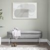 Chloe - Contemporary / Glam Storage Bench - Chrome / Gray - Image 8