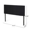 Marakesh - Contemporary Fabric Upholstered King / California King Headboard - Black - Image 3