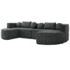 Boneless - Couch Modular Sectional Sofa With Deep Seating, Curved Design - Black - Image 11