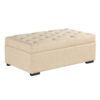 Convertible Folding Sofa Bed Ottoman With Memory Mattress And Tufted Design - Beige - Image 6