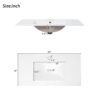 36" Bathroom Vanity With Sink, Soft Close Doors, Adjustable Shelf & 3 Drawers - White - Image 11