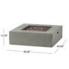 Contemporary 50, 000 Btu Square Fire Table With Clean Lines - Light Gray - Image 3