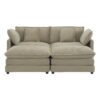 Modern Sofa Modular Sofa Couch Upholstered Corduroy L - Shape Sectional Sofa With Side Storage Pockets For Living Room - Brown - Image 11