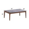 Bevis - Engineered Stone Top Rectangular Coffee Table - Black - Image 4