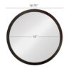 Circle Wall Mirror With Wooden Frame, Wall Mirror For Living Room - Black - Image 10