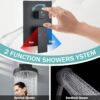 Concealed Shower System 2 Function Set With Control Valve - Matte Black - Image 5