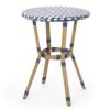 French Bistro Table Outdoor Elegance - White / Blue - Image 8