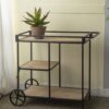Shelf With Wheel - Black / Brown - Image 9