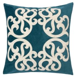 Dora - Vintage Vine Pillow Cover - Green / Dark Green