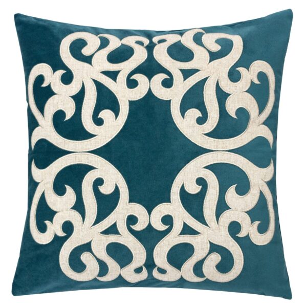 Dora - Vintage Vine Pillow Cover - Green / Dark Green