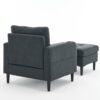 Upholstered Armchair And Storage Ottoman Set, Comfortable Single Sofa With Cup Holders And Tufted Detailing, Ideal For Living Room Or Bedroom - Dark Gray - Image 18