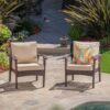 Honolulu - Club Chair (Set of 2) With Weather Resistant Wicker And Cushions - Brown / Tan - Image 5
