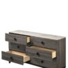 Avantika - Faux Marble Top Rustic Dresser - Gray / Marble / Oak - Image 4